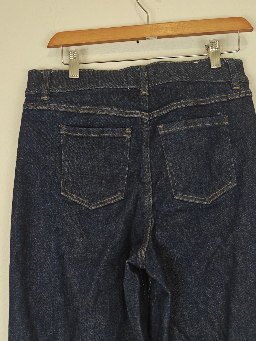 SPANX Wide Leg Raw Indigo Jeans Women’s Medium Stretch Sculpt High Rise Denim - Picture 15 of 15